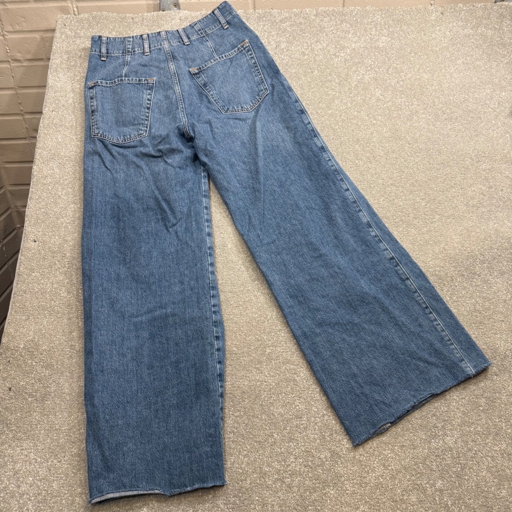 Citizens of Humanity Paloma Utility Trouser Wide Leg Raw Hem Jeans Sz 25 Altered - Picture 5 of 16